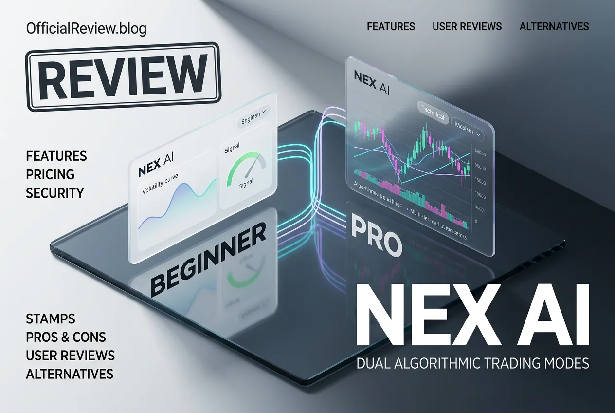 Comparison infographic of BLONEX Nex AI Beginner and Professional trading modes