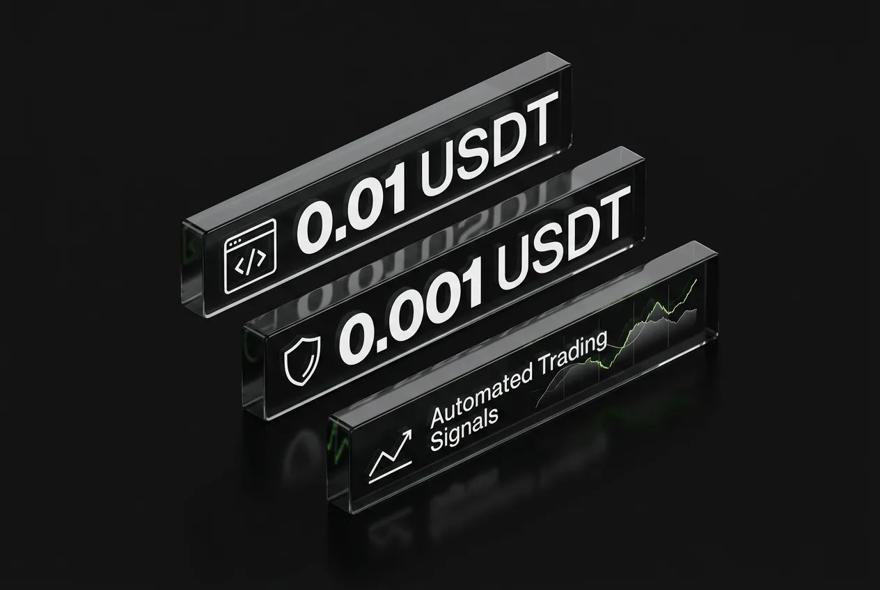 Infographic showing OKX AI micro-pricing per agent task in USDT